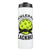 Pickleball Blackbelt - Grappige Pickleball Meester Thermosbeker (Voorkant)