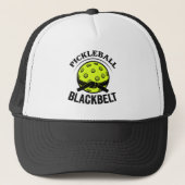 Pickleball Blackbelt - Grappige Pickleball Meester Trucker Pet (Voorkant)