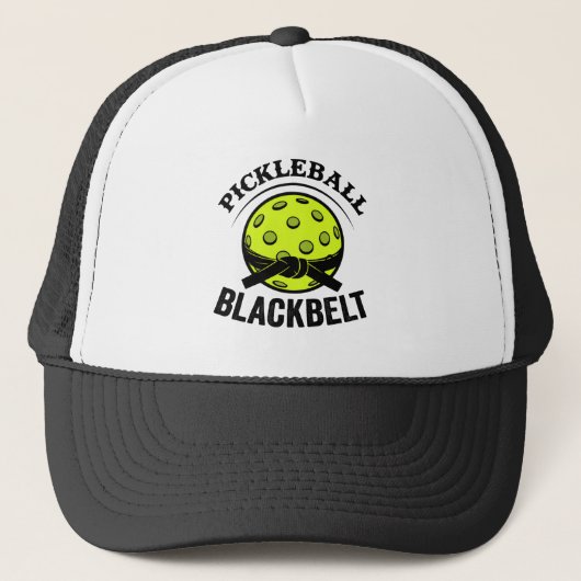 Pickleball Blackbelt - Grappige Pickleball Meester Trucker Pet (Voorkant)