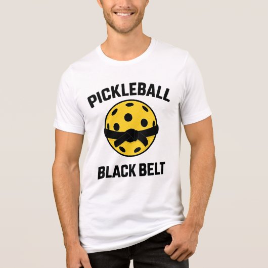 Pickleball BlackBelt Tri-Blend Shirt (Voorkant)