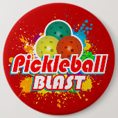 Pickleball Blast 1 Afbeelding-opties Ronde Button 6,0 Cm (Voorkant)