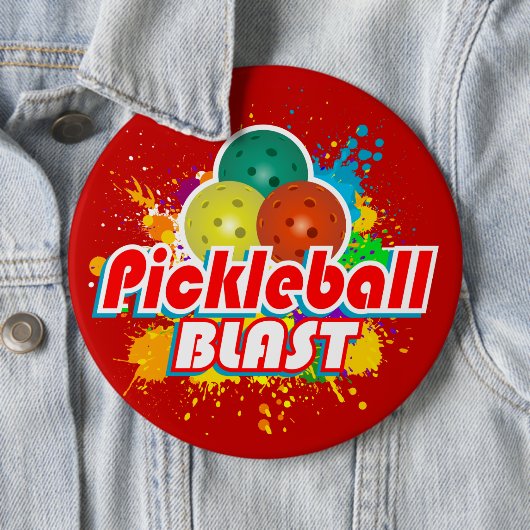 Pickleball Blast 1 Afbeelding-opties Ronde Button 6,0 Cm (In situ)