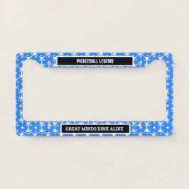 Pickleball blauw op wit met aangepaste tekst