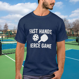 Pickleball blauw wit citaat t-shirt