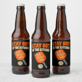 Pickleball - Blijf uit de keuken Bier Etiket (Flessen)