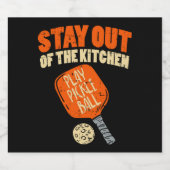 Pickleball - Blijf uit de keuken Bier Etiket (Enkel label)