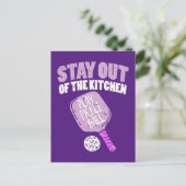 Pickleball - Blijf uit de keuken Briefkaart (Staand voorkant)
