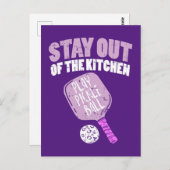 Pickleball - Blijf uit de keuken Briefkaart (Voorkant / Achterkant)