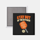 Pickleball - Blijf uit de keuken Magneet (Voorkant / Achterkant)