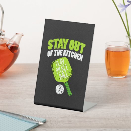 Pickleball - Blijf uit de keuken Reclamebord Met Voetstuk (Insitu)