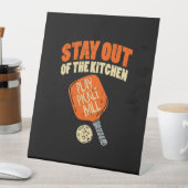 Pickleball - Blijf uit de keuken Reclamebord Met Voetstuk (Insitu)