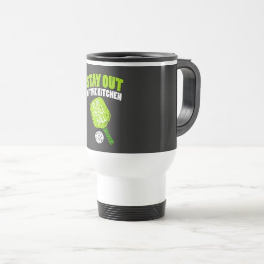 Pickleball - Blijf uit de keuken Reisbeker (Voorkant rechts)