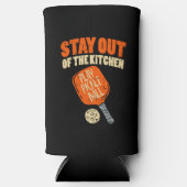 Pickleball - Blijf uit de keuken Seltzer Blikjeskoeler (Voorkant)