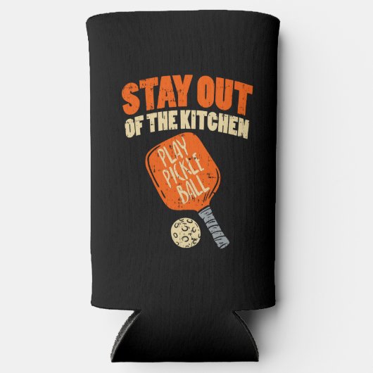 Pickleball - Blijf uit de keuken Seltzer Blikjeskoeler (Voorkant)