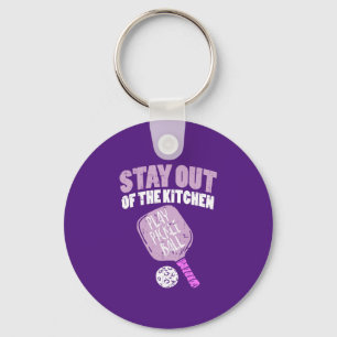 Pickleball - Blijf uit de keuken Sleutelhanger