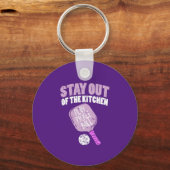 Pickleball - Blijf uit de keuken Sleutelhanger (Voorkant)