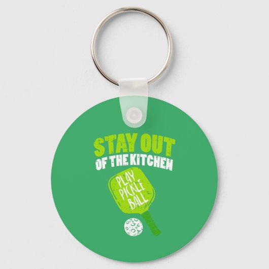 Pickleball - Blijf uit de keuken Sleutelhanger (Voorkant)