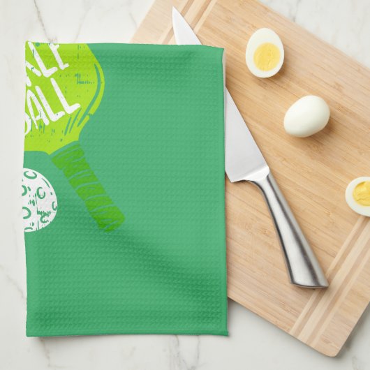 Pickleball - Blijf uit de keuken Theedoek (Quarter Fold)