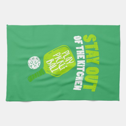 Pickleball - Blijf uit de keuken Theedoek (Horizontaal)