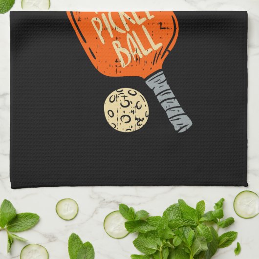 Pickleball - Blijf uit de keuken Theedoek (Gevouwen)