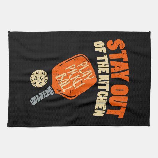 Pickleball - Blijf uit de keuken Theedoek (Horizontaal)