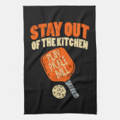 Pickleball - Blijf uit de keuken Theedoek (Verticaal)