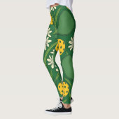 Pickleball bloembollen Leggings met gestileerde ba (Links)