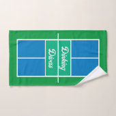 Pickleball Blue Green Court Team Name Sweat Handdoek (Handdoek)