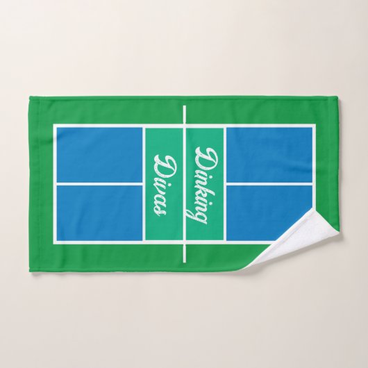 Pickleball Blue Green Court Team Name Sweat Handdoek (Handdoek)