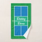 Pickleball Blue Green Court Team Name Sweat Handdoek (Handdoek)