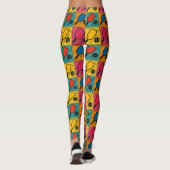 Pickleball Bold Andy Warhol Style Pattern Leggings (Achterkant)