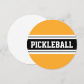 PICKLEBALL Bold Geel Zwart Wit Racing Stripes Kaart (Voorkant / Achterkant)