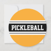 PICKLEBALL Bold Geel Zwart Wit Racing Stripes Kaart (Voorkant)