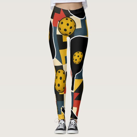 Pickleball Bold van Doesburg Compositie Leggings (Voorkant)