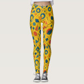 Pickleball Bold Wassily Kandinsky Style Pattern Leggings (Voorkant)