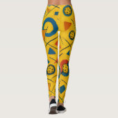 Pickleball Bold Wassily Kandinsky Style Pattern Leggings (Achterkant)