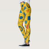Pickleball Bold Wassily Kandinsky Style Pattern Leggings (Links)
