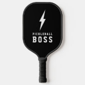 Pickleball Boss Lightning Bolt en Monogram Paddle (Voorkant)
