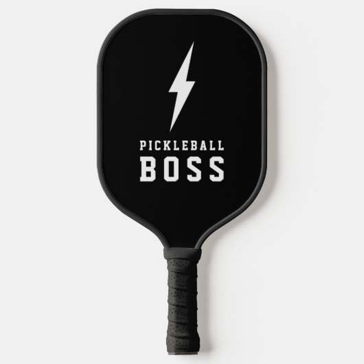 Pickleball Boss Lightning Bolt en Monogram Pickleball Paddle (Voorkant)