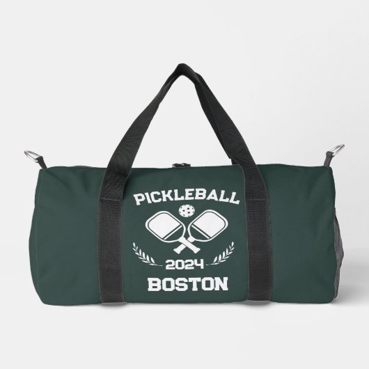 Pickleball Boston 2024 Custom Dark Blauwgroen Plunjezak (Voorkant)