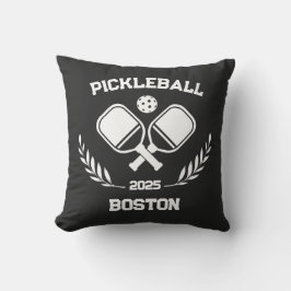 Pickleball Boston 2025 Custom Black Kussen