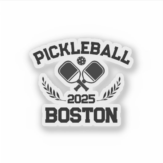 Pickleball Boston 2025 Custom Sticker (Voorkant)