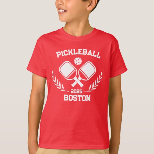 Pickleball Boston 2025 Custom T-shirt (Voorkant)