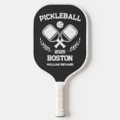 Pickleball Boston 2025 Zwart-wit Custom Paddle (Voorkant)