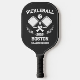 Pickleball Boston 2025 Zwart-wit Custom Paddle