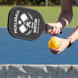 Pickleball Boston 2025 Zwart-wit Custom Pickleball Paddle
