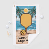Pickleball Bounce Paddle Laugh Herhaal Vakantie Golfhanddoek (Insitu)
