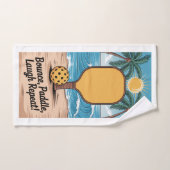 Pickleball Bounce Paddle Laugh Herhaal Vakantie Handdoek (Handdoek)