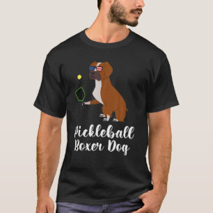 Pickleball Boxer Hond, Grappige Pickleball T-shirt