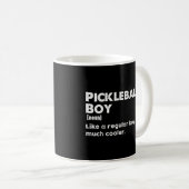 Pickleball Boy Funny Dictionary Definitie Koffiemok (Voorkant rechts)
